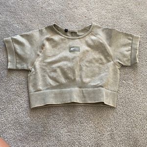 Bo and Tee Crop Top Sage Green